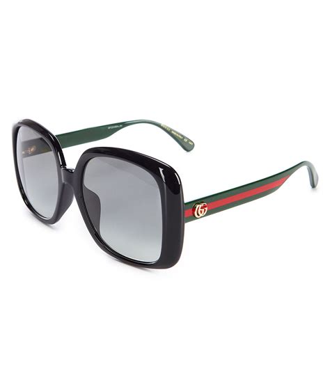 gucci black square plastic sunglasses|Gucci square sunglasses unisex.